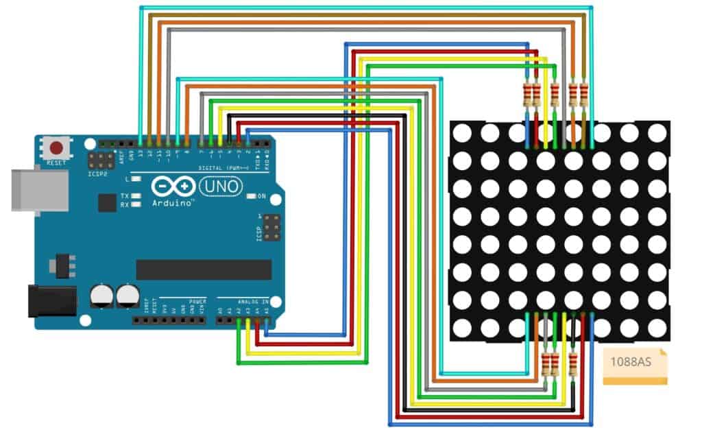 Learn How an 8×8 LED Display Works and How to Control it Using an ...