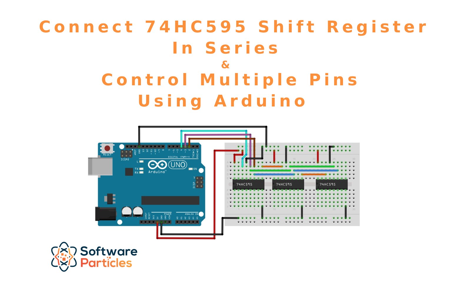 How To Connect 74hc595 Shift Register In Series And Control Multiple Pins Using Arduino 8380